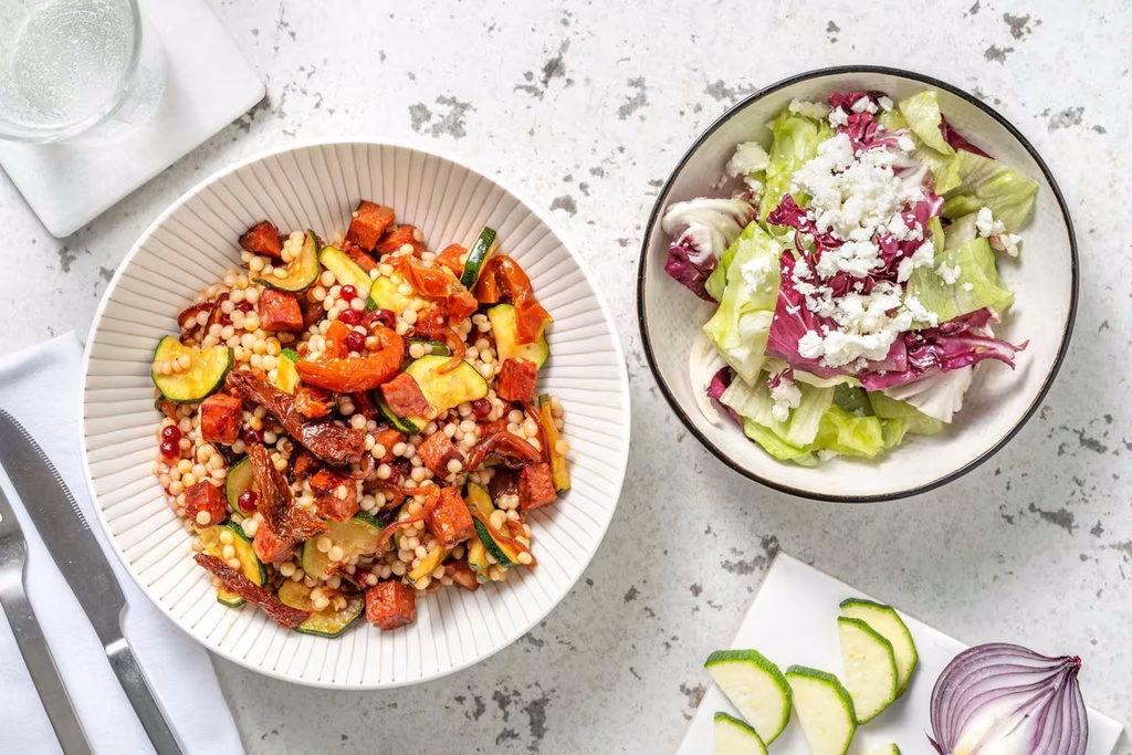 Couscous perlé à la courgette et chorizo